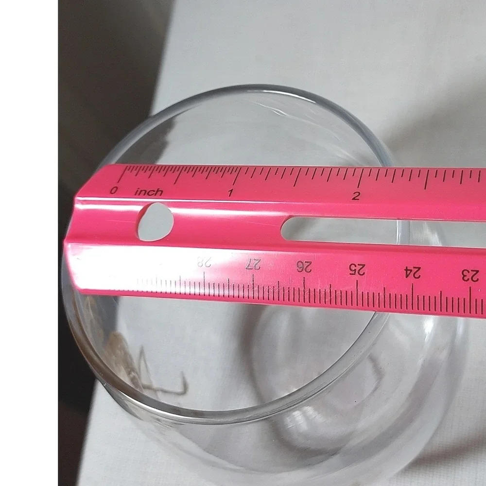 Lilly‎ Pulitzer Stemless Wine Glass Clear Gold Flamingo Flamingle Barware 4.5in